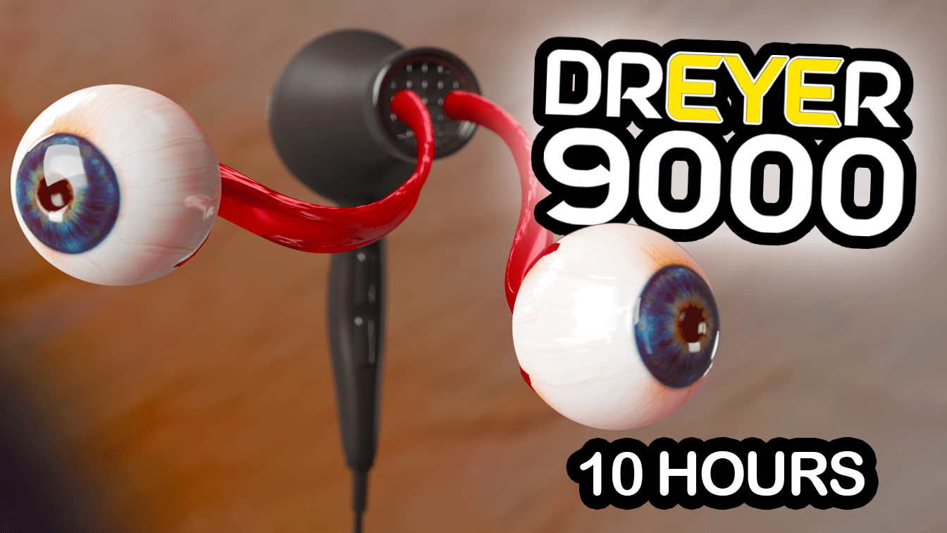 10 hours of the DREYER 9000 – hair dryer noise | White noise to cut background sounds, improve focus