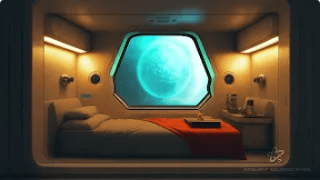Space Ambience – sci fi modern sleeping quarters – Brown Noise for Sleeping, ADHD, Relieve Stress