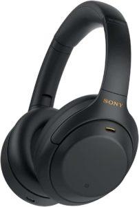 best headphones 2023 Sony WH-1000XM4 in black against white background