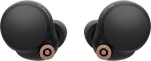 Sony WF-1000XM4 earbuds in black