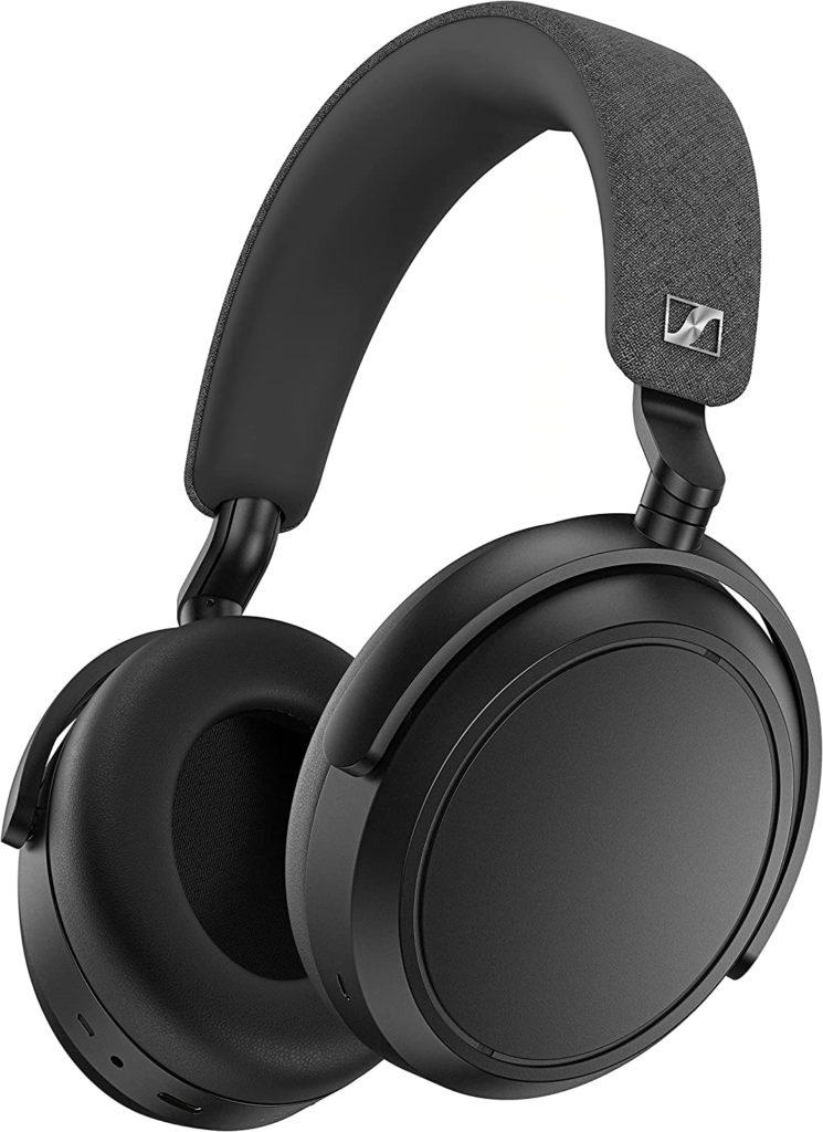 best headphones sennheiser momentum 4 wireless in black on a white background