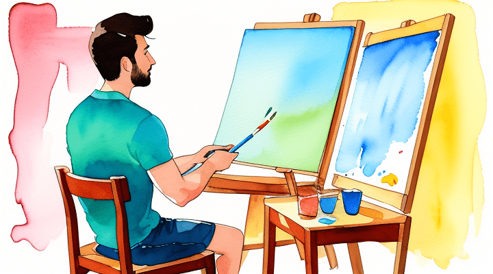 hobby painting reduces stress and anxiety