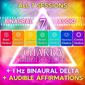 7 Chakra Meditation with Audible Affirmations, Solfeggio Tone + Delta 1Hz Binaural Beat | 21 Tracks